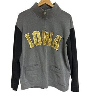 Victoria’s Secret PINK 5th & Ocean red 1/4 zip sweatshirt size S "Iowa"